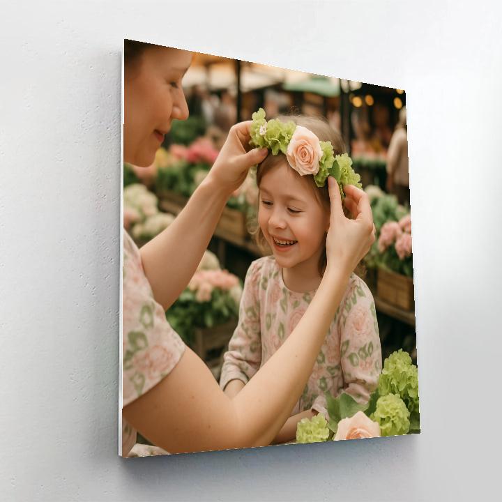 Sunrise Market Flower Crown Painting by numbers kit