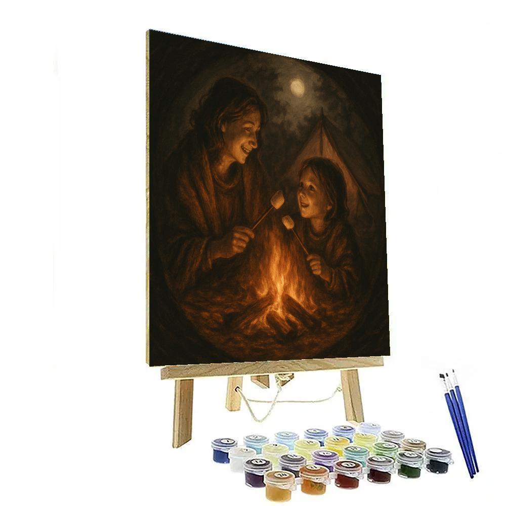 Campfire Spoons And Marshmallow Stories Numbered painting kits