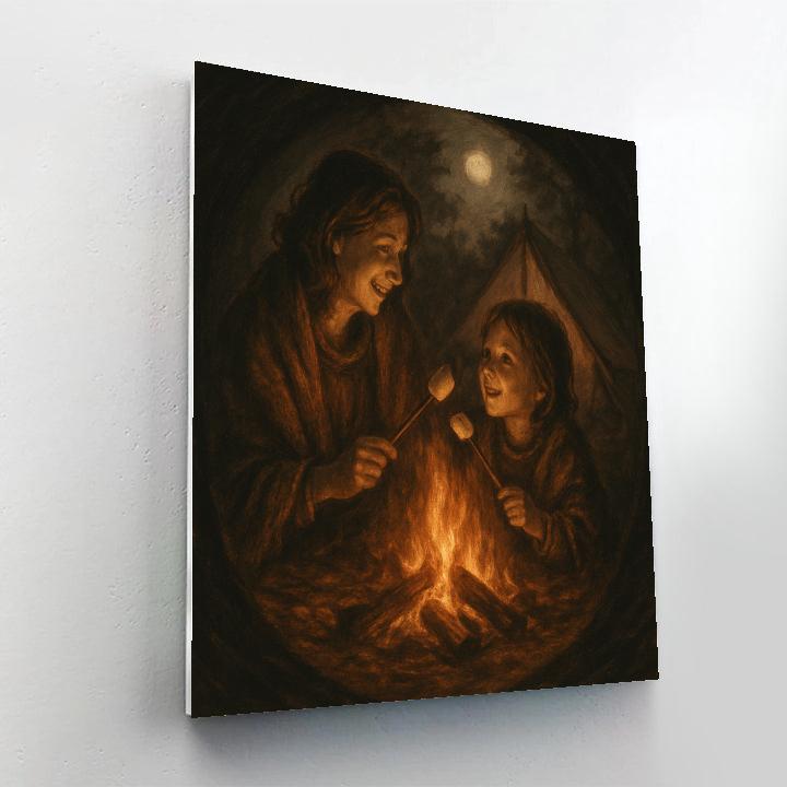 Campfire Spoons And Marshmallow Stories Numbered painting kits