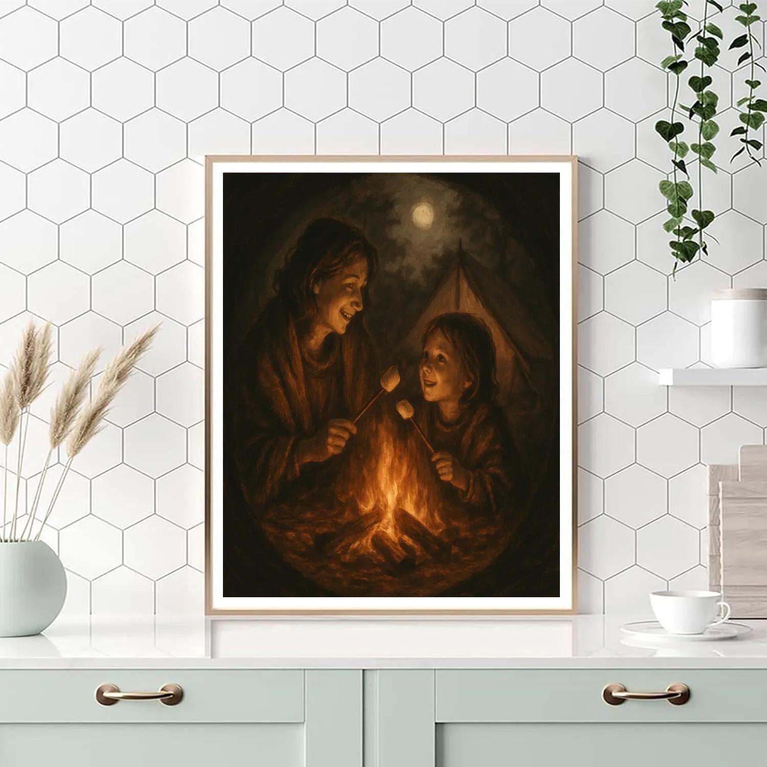 Campfire Spoons And Marshmallow Stories Numbered painting kits