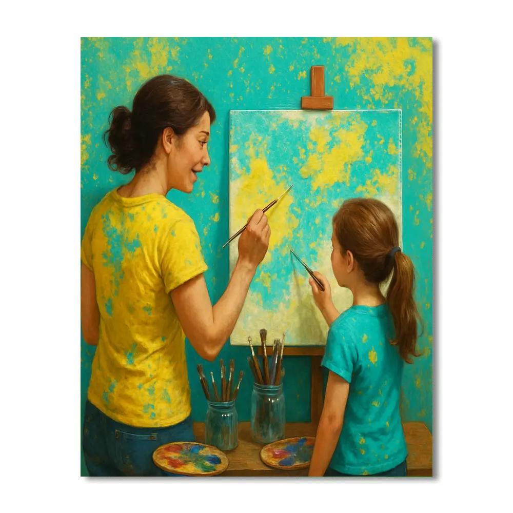 Sunday Painting Class Together Painting by numbers kit