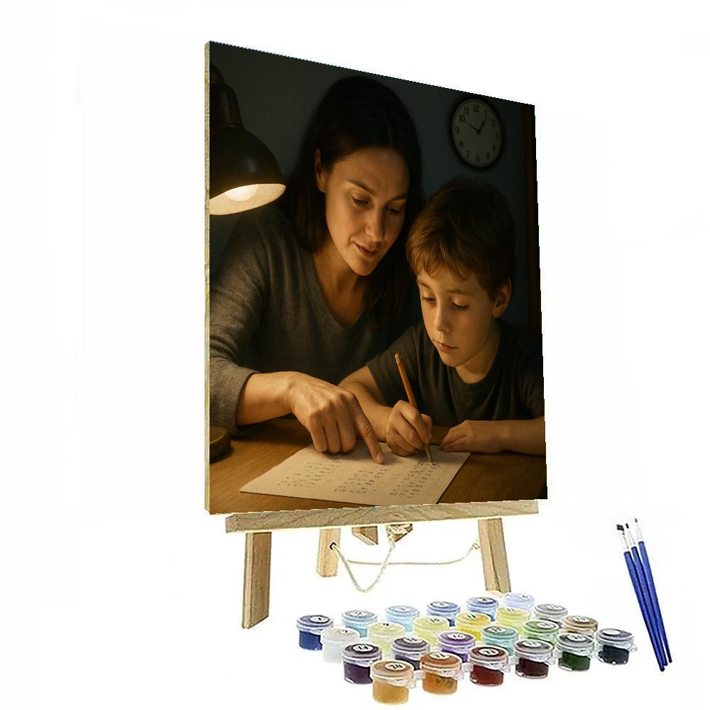 Helping With Homework Patience paint by color