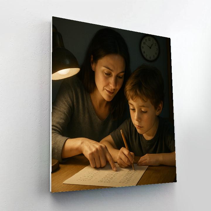 Helping With Homework Patience paint by color