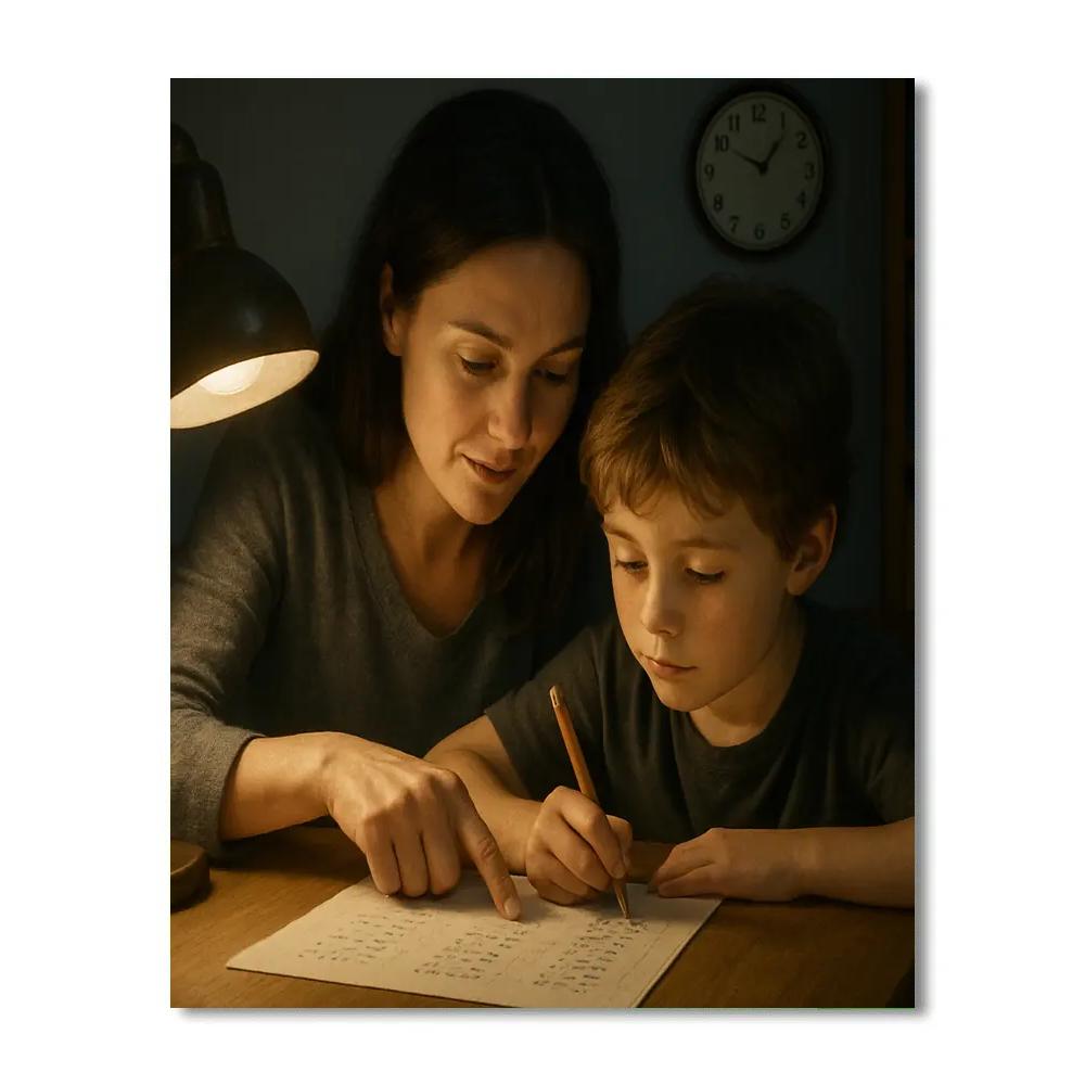 Helping With Homework Patience paint by color