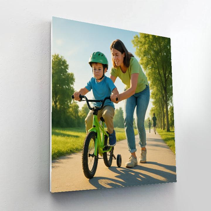 Sunlit Bike Path Morning Lesson paint by numbers