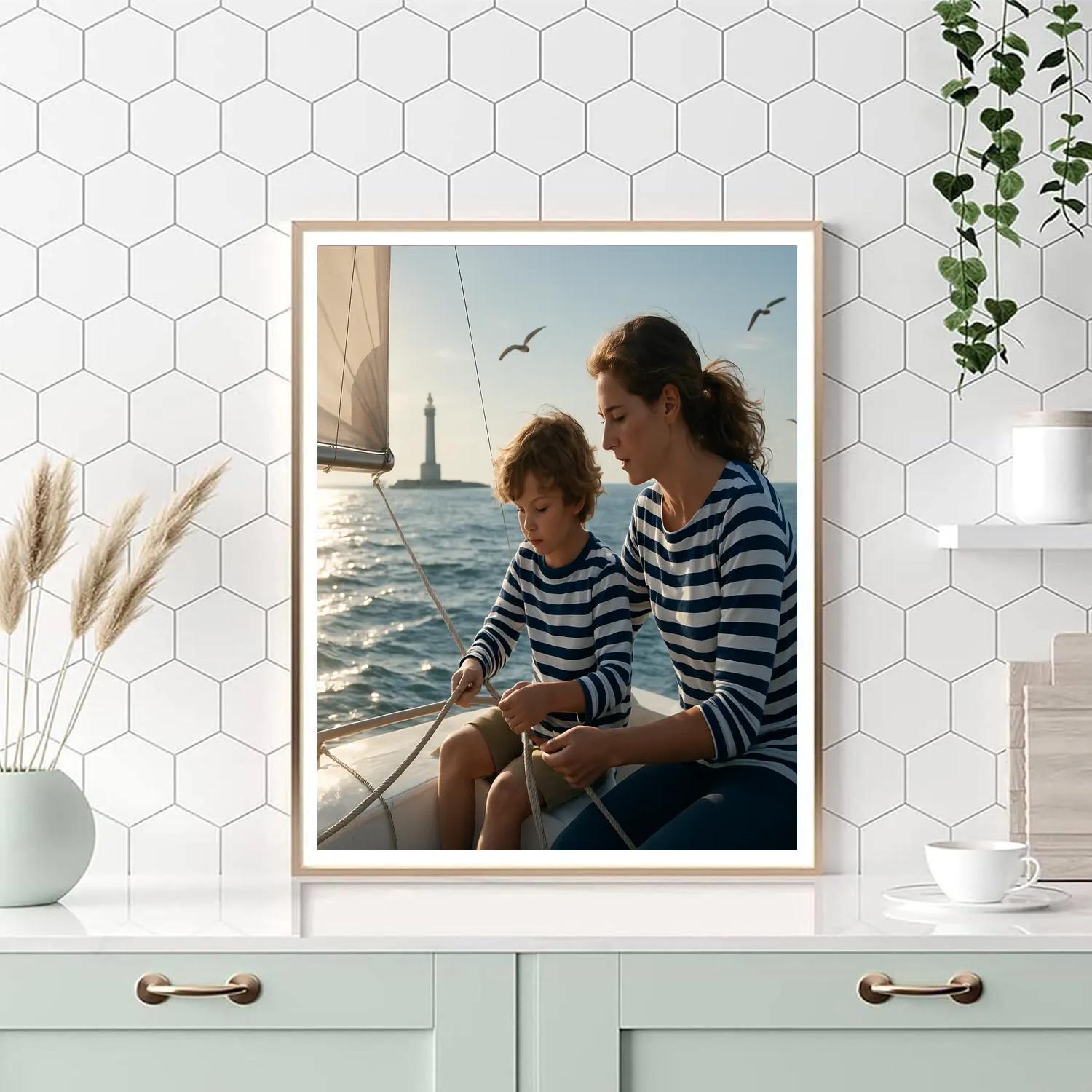 Sailing Small Boat Together Paint by numbers kits