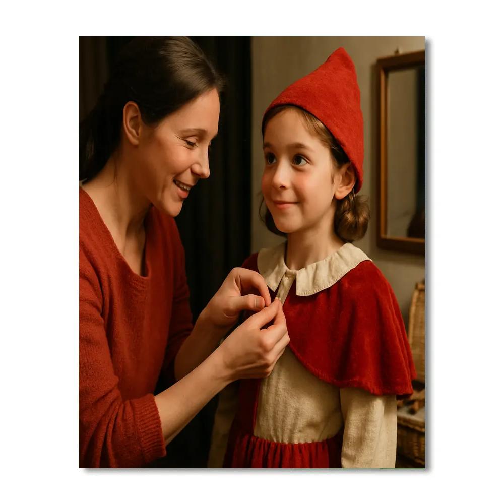 Helping With A School Play Costume Paint by numbers kits