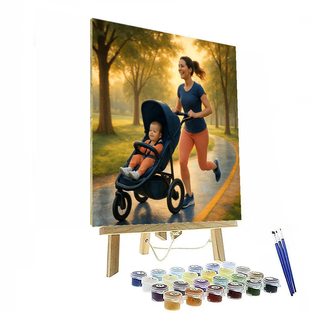 Sunrise Jog Pushchair Bond paint by number