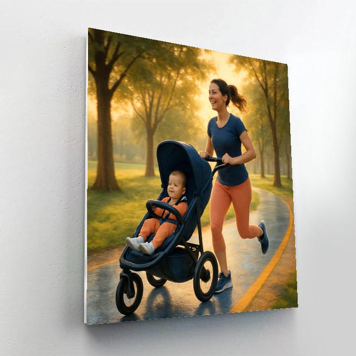 Sunrise Jog Pushchair Bond paint by number