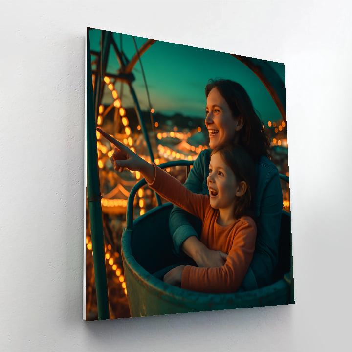 Amusement Park Ferris Wheel View paint by number