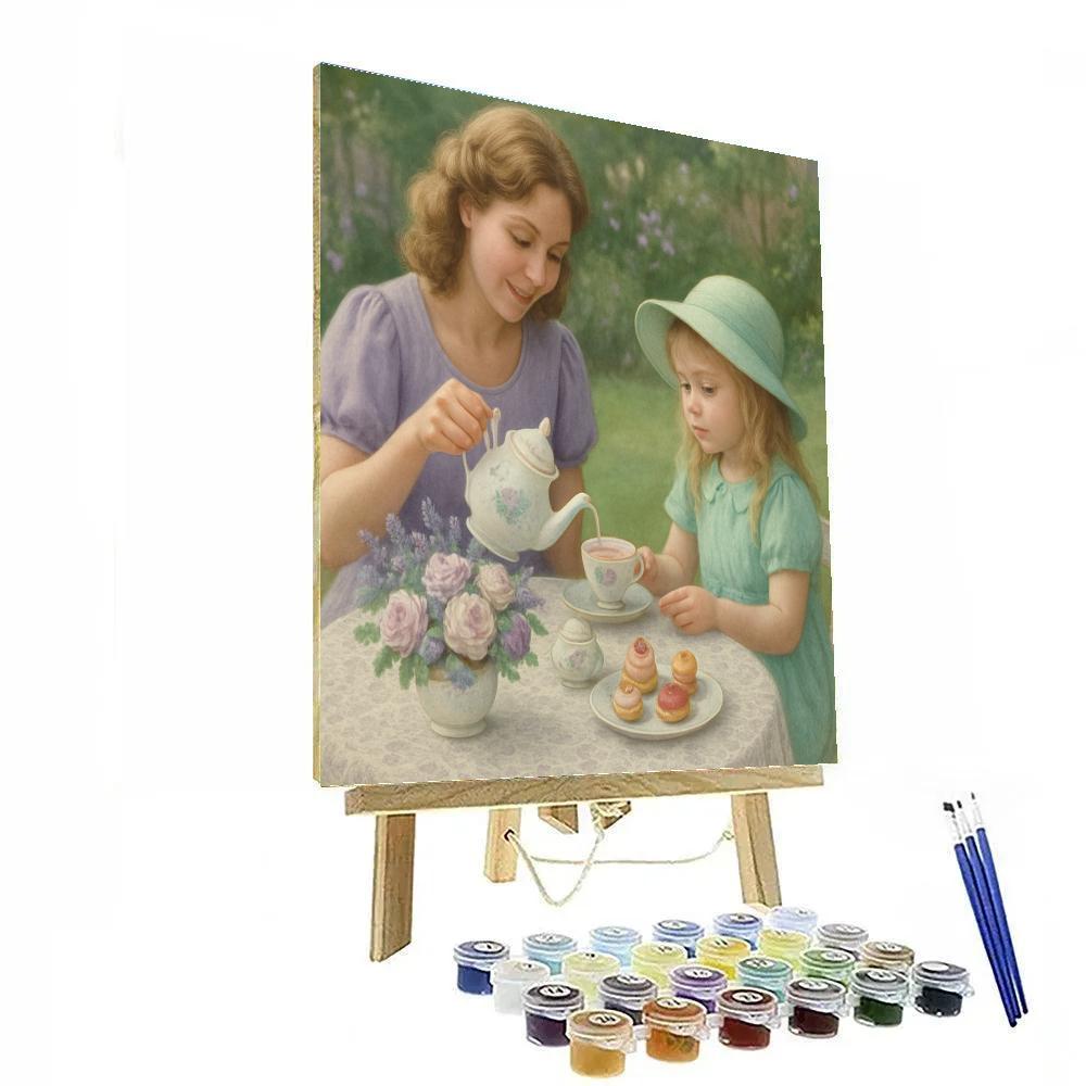 Garden Tea Party Etiquette Numbered painting kits