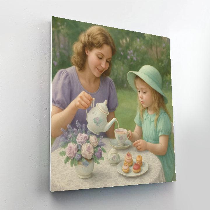 Garden Tea Party Etiquette Numbered painting kits