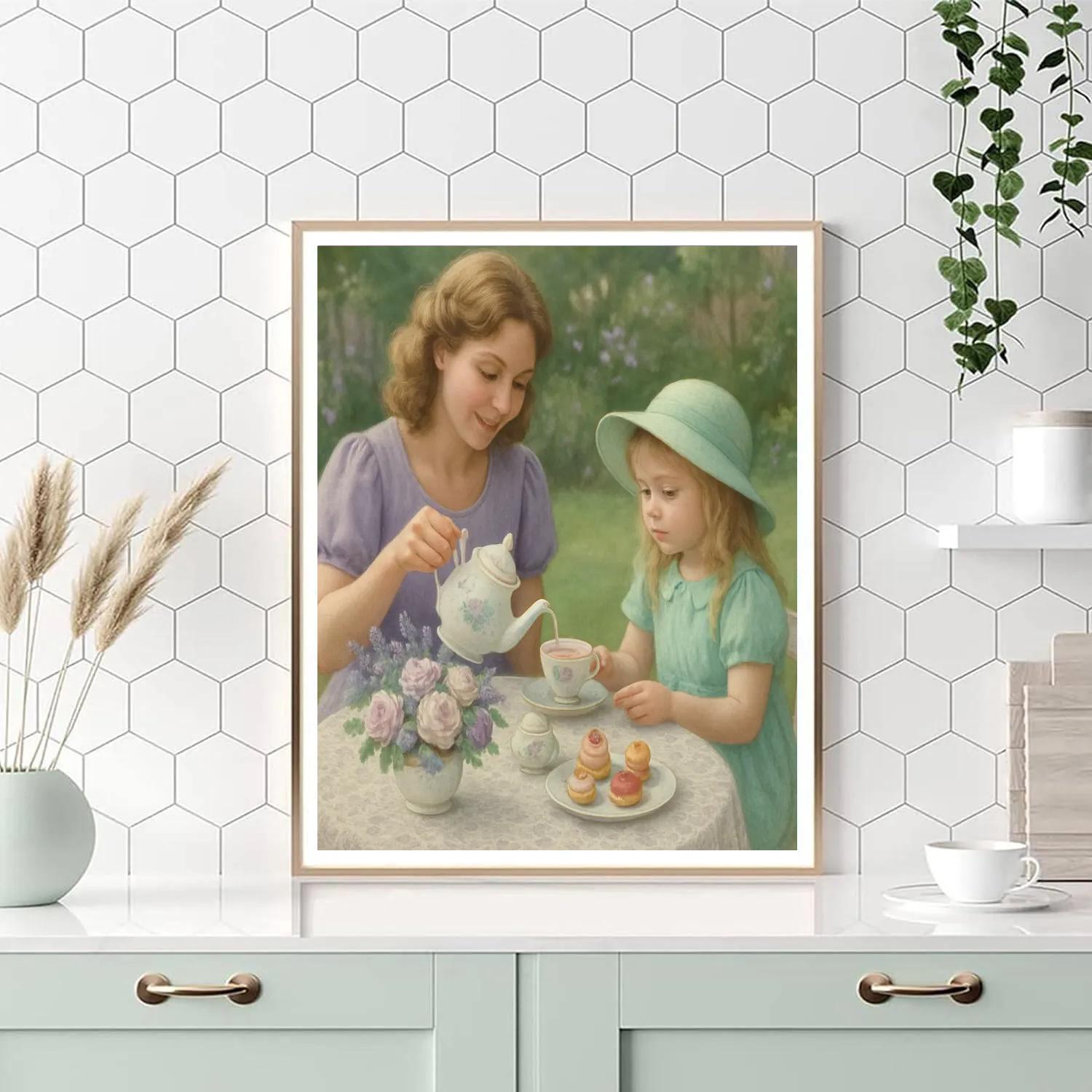 Garden Tea Party Etiquette Numbered painting kits