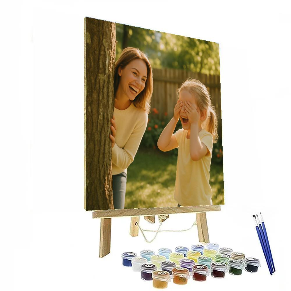 Hide And Seek Backyard Giggle Number painting