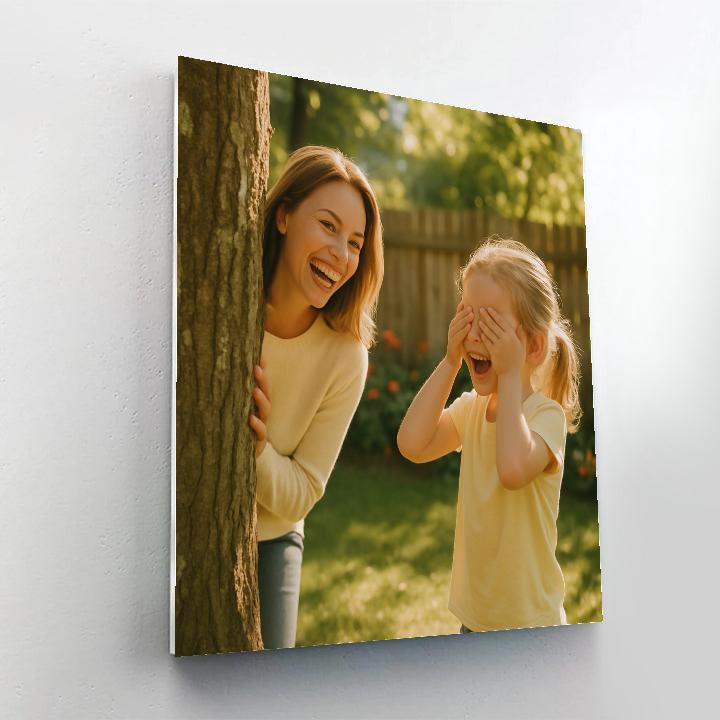 Hide And Seek Backyard Giggle Number painting