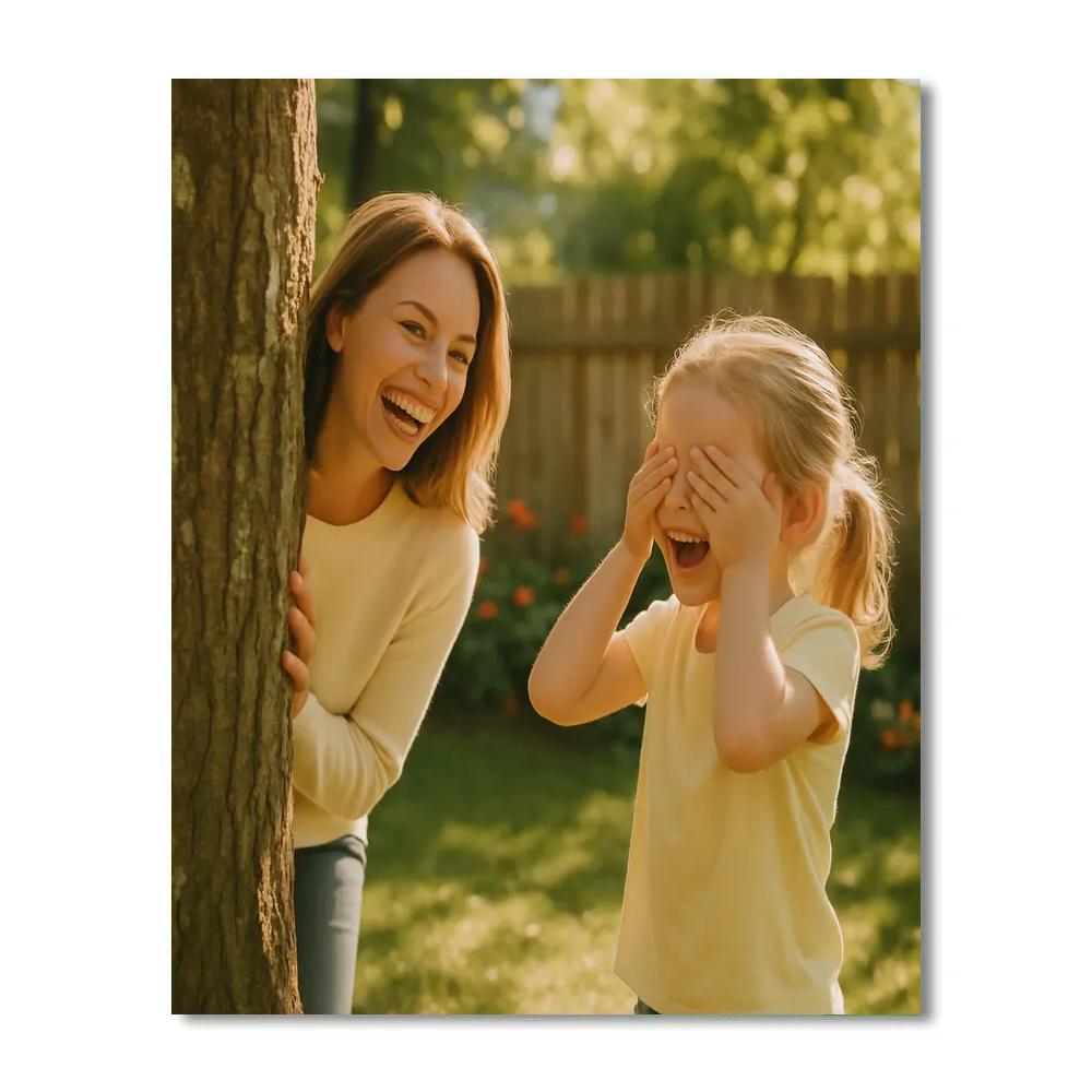 Hide And Seek Backyard Giggle Number painting