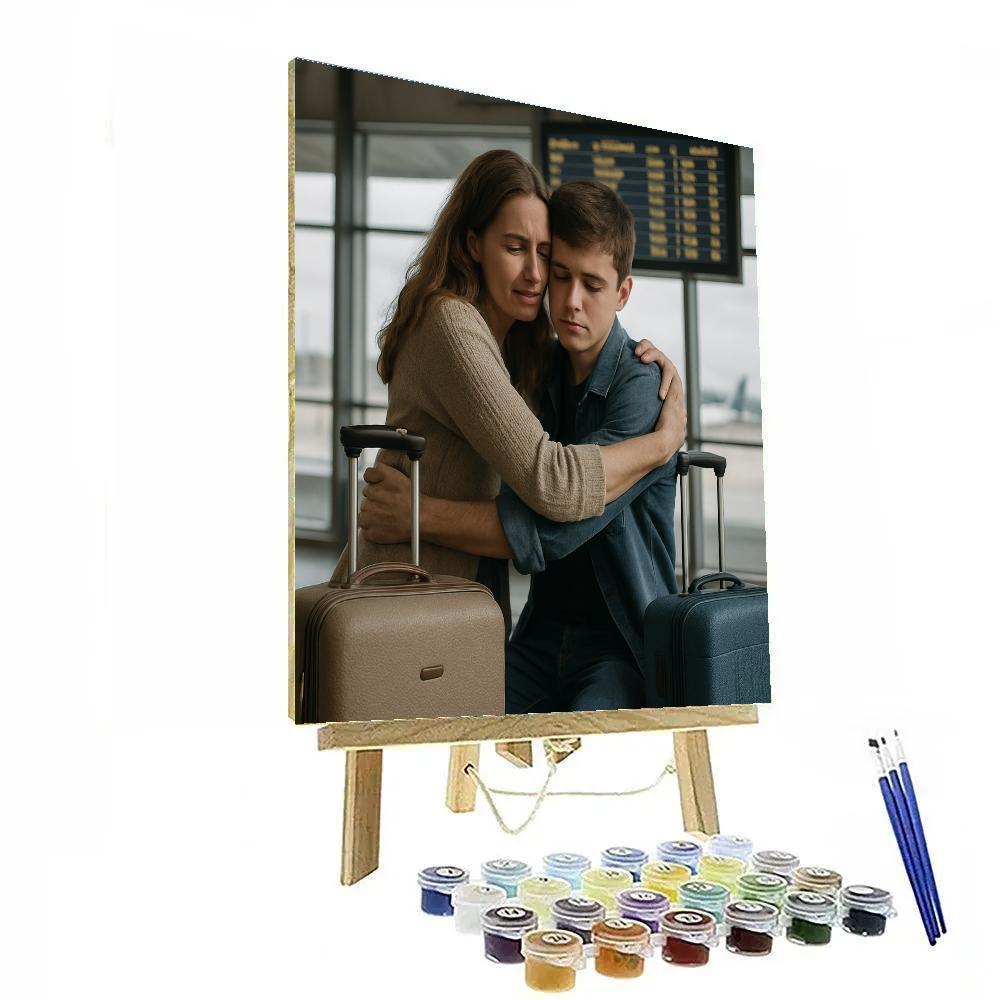Airport Farewell Hug DIY paint by numbers