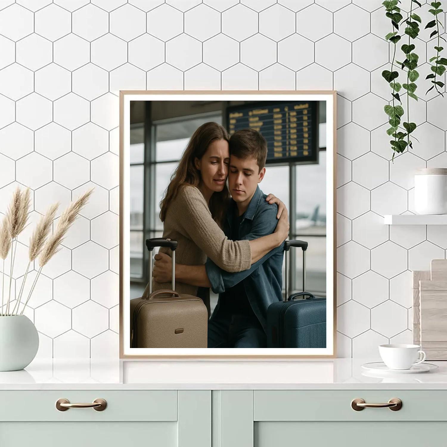 Airport Farewell Hug DIY paint by numbers