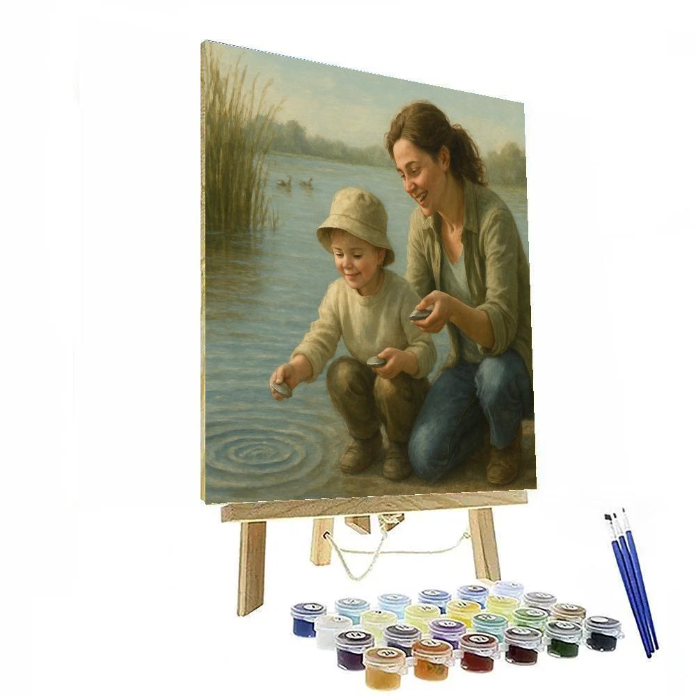 Pond Skipping Stones Lesson Paint by numbers kits