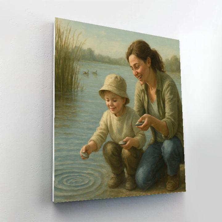 Pond Skipping Stones Lesson Paint by numbers kits