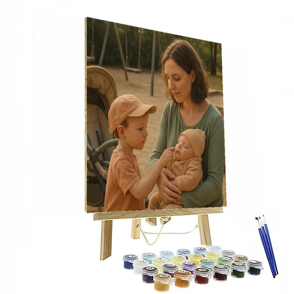 Sibling Introduction In Park Paint by numbers kits