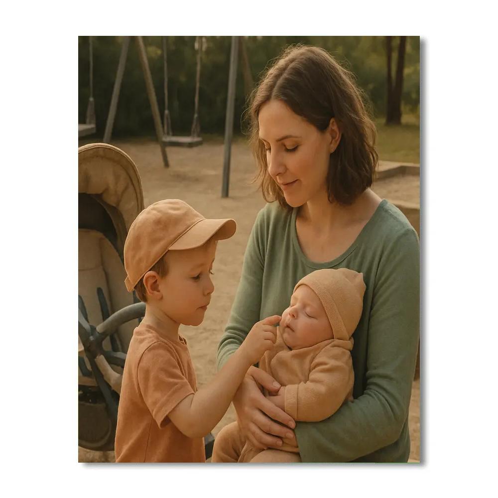 Sibling Introduction In Park Paint by numbers kits