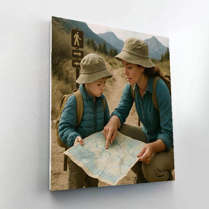 Teaching To Read A Map DIY paint by numbers