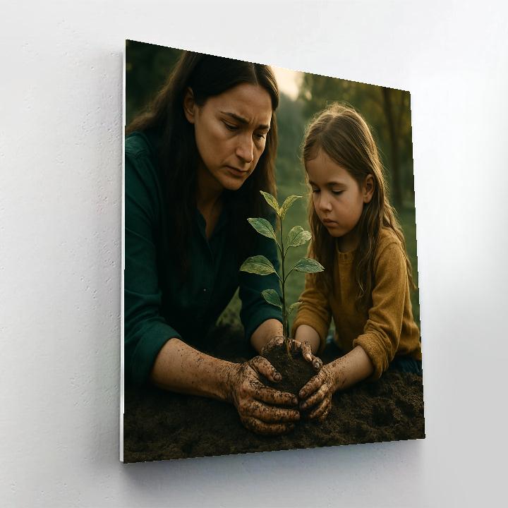 Planting A Memorial Tree Together Paint by numbers art