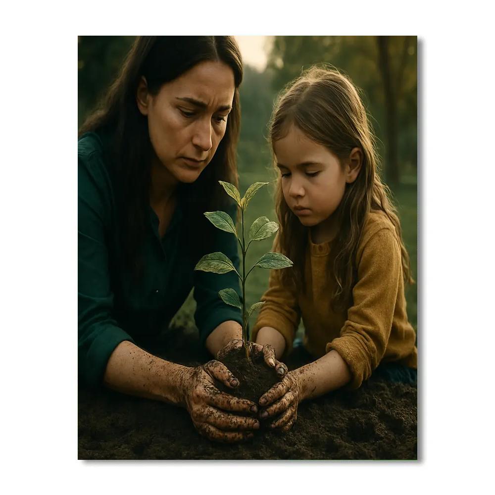 Planting A Memorial Tree Together Paint by numbers art