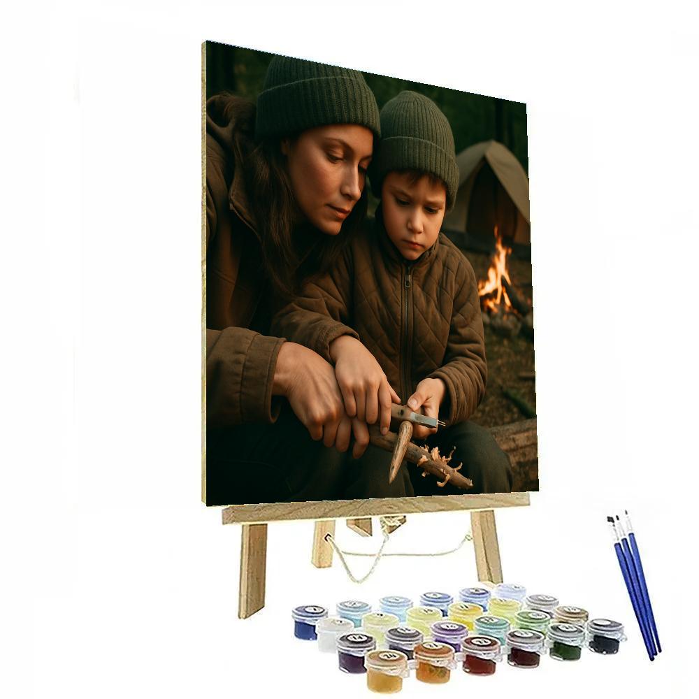 Teaching To Whittle A Stick Paint by numbers kits