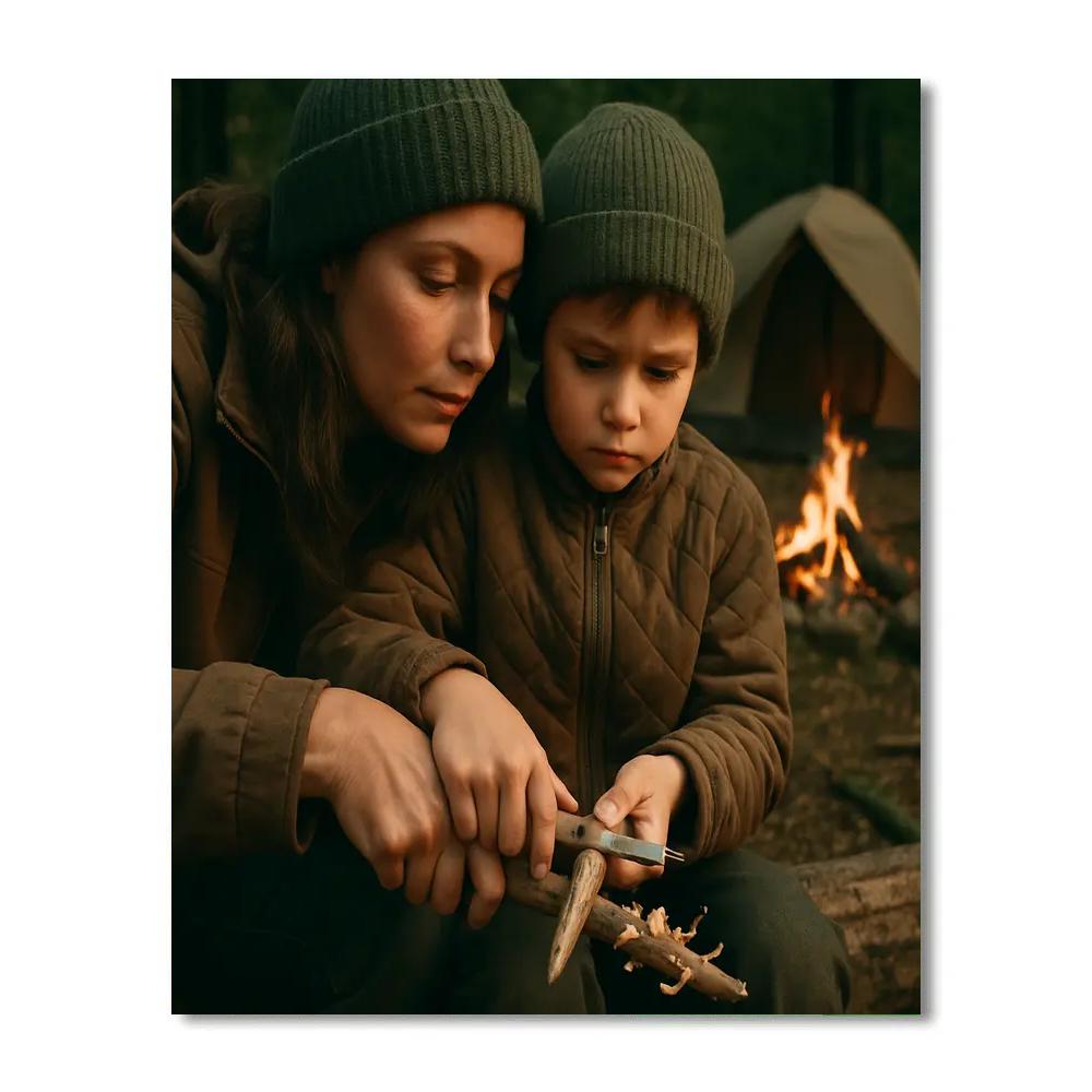 Teaching To Whittle A Stick Paint by numbers kits