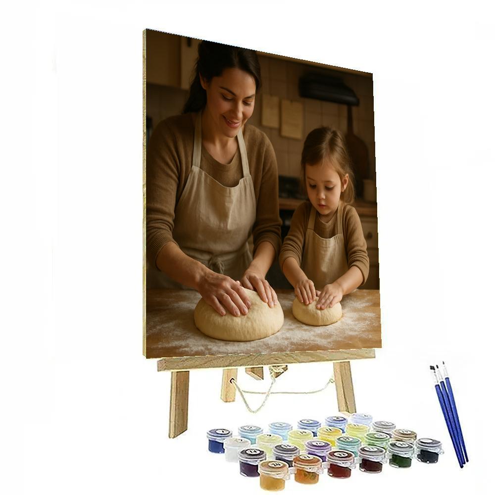 Teaching To Bake Bread Painting by numbers kit