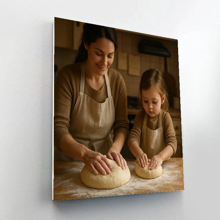 Teaching To Bake Bread Painting by numbers kit