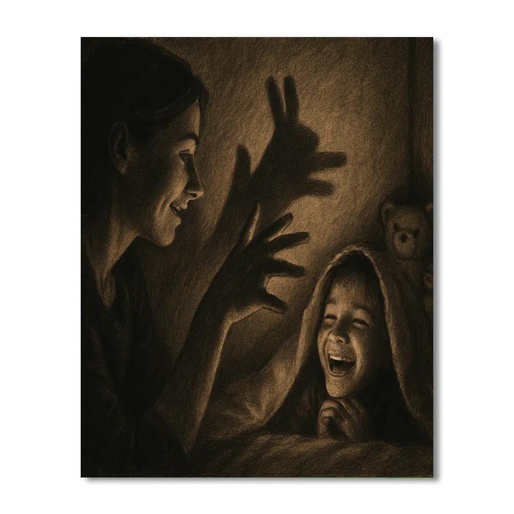 Bedtime Shadow Puppet Stories Paint by numbers art
