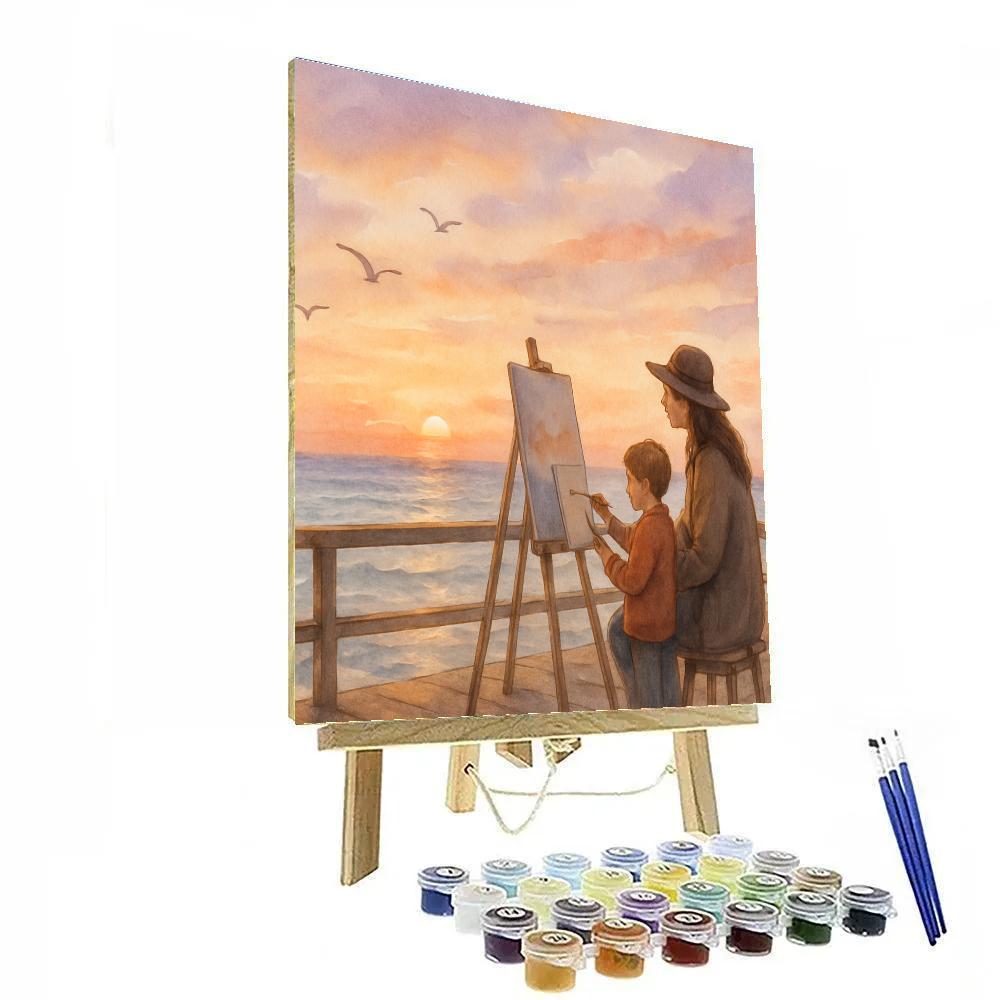 Sunset Painting On The Pier Paint by numbers art