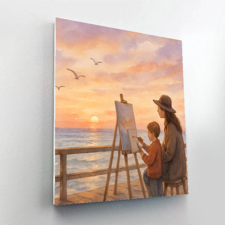 Sunset Painting On The Pier Paint by numbers art