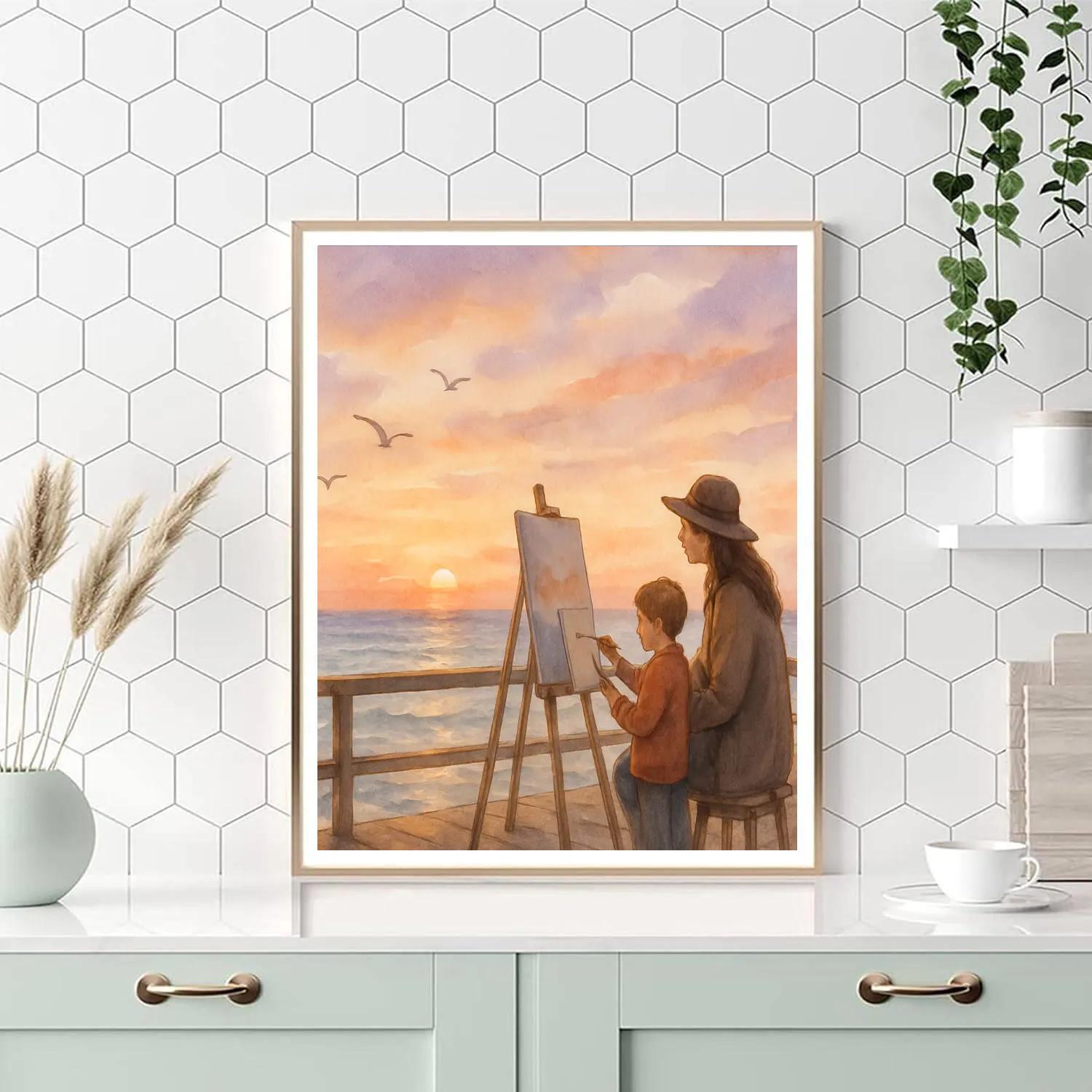 Sunset Painting On The Pier Paint by numbers art