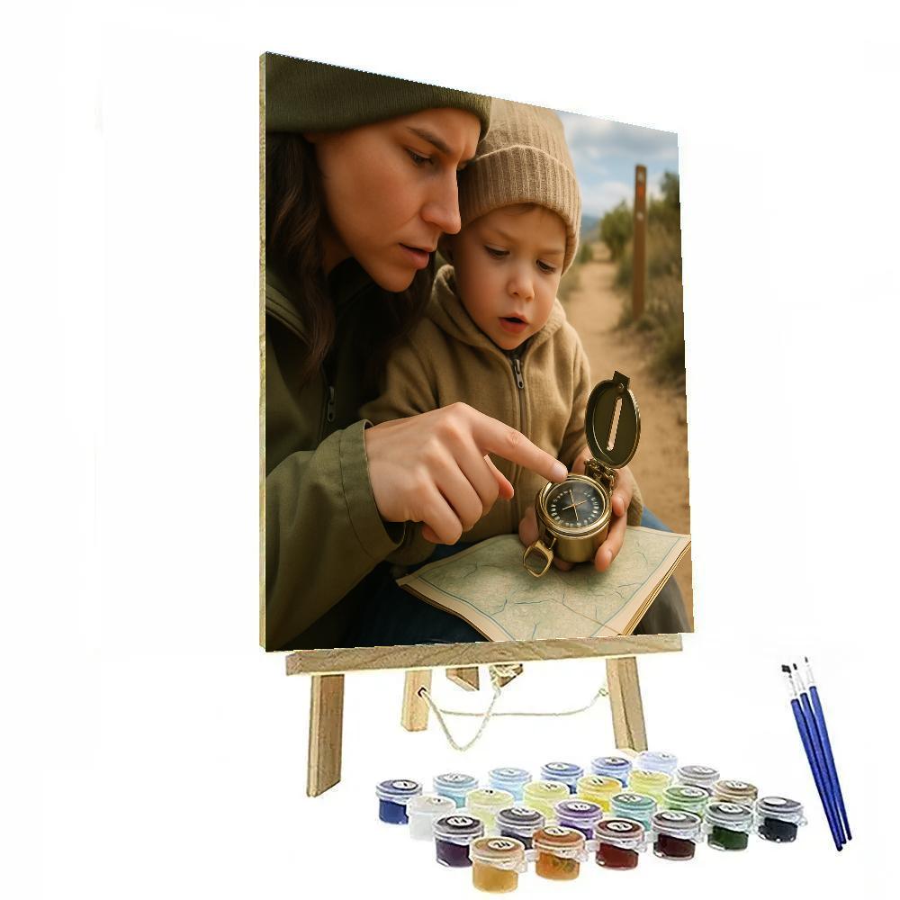 Teaching To Use A Compass Paint by numbers art