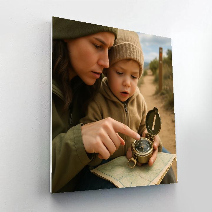 Teaching To Use A Compass Paint by numbers art