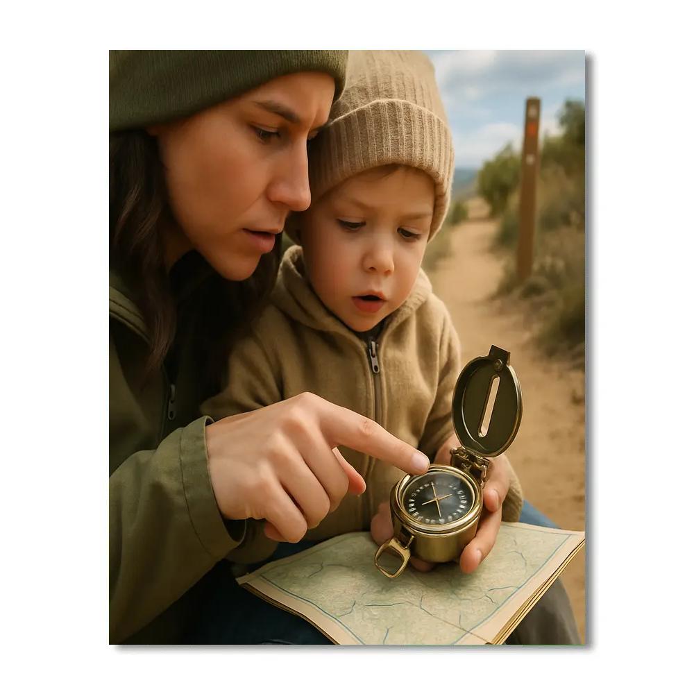 Teaching To Use A Compass Paint by numbers art
