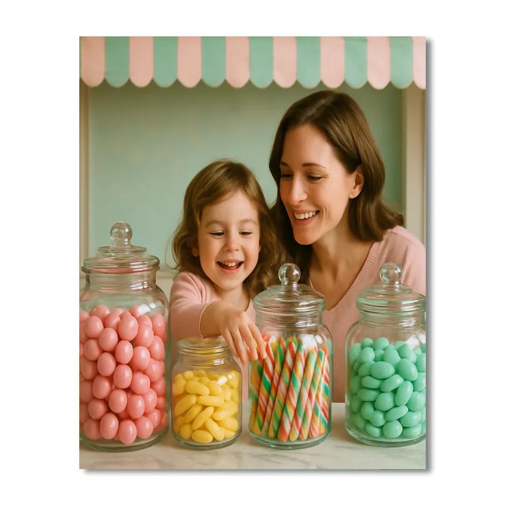 Sweet Shop Candy Selection Paint by numbers art