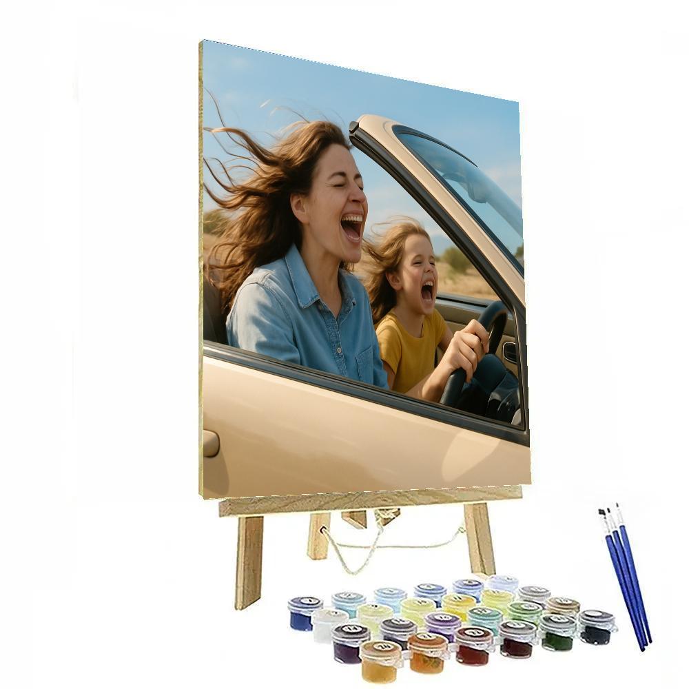 Singing In The Car Together paint by color