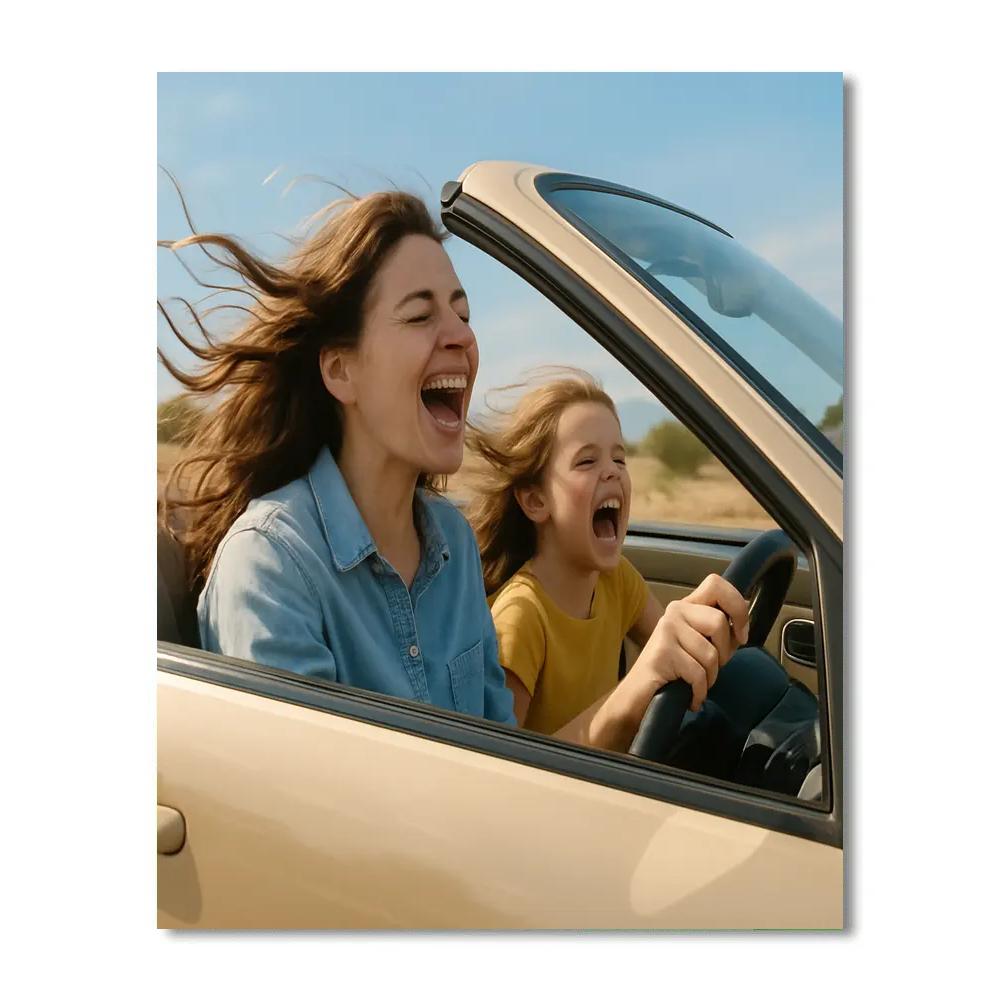 Singing In The Car Together paint by color