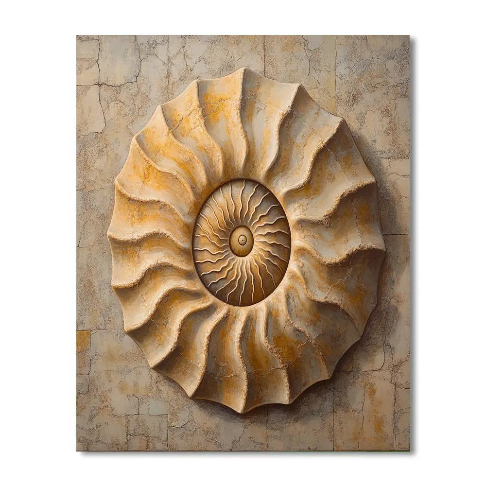Caravaggio Inspired Fossil Reliquary paint by color