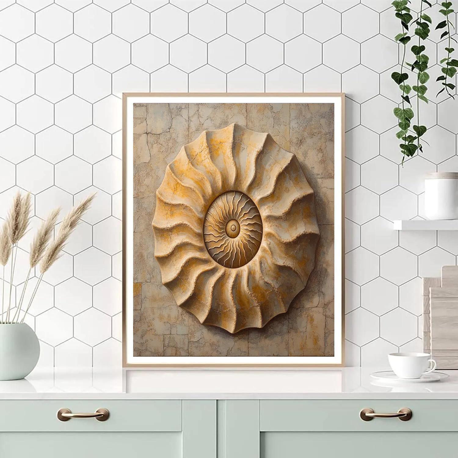 Caravaggio Inspired Fossil Reliquary paint by color