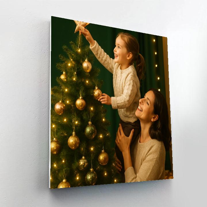 Holiday Tree Decorating Together Paint by numbers kits