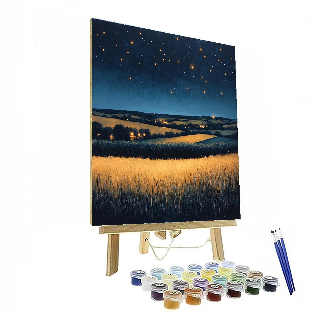 Edgar Degas Inspired Starry Countryside DIY paint by numbers