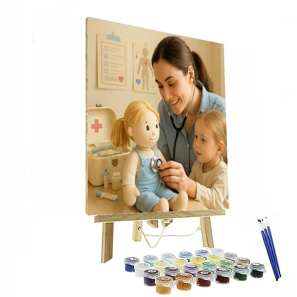Teaching Role Play At Doctor Clinic paint by number