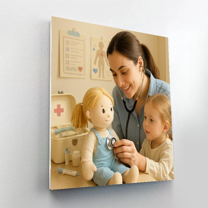 Teaching Role Play At Doctor Clinic paint by number