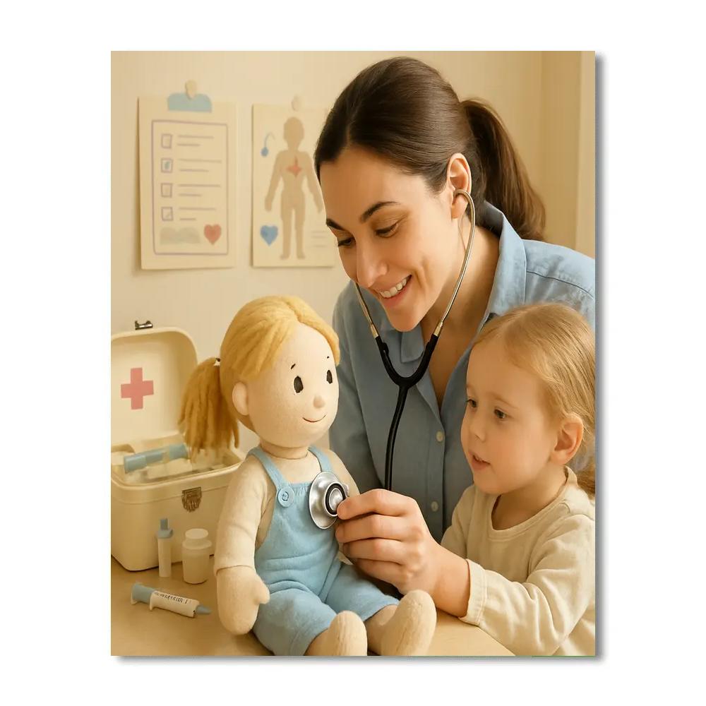 Teaching Role Play At Doctor Clinic paint by number